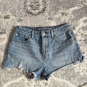 Alexander Wang Bite High Rise Jean Shorts